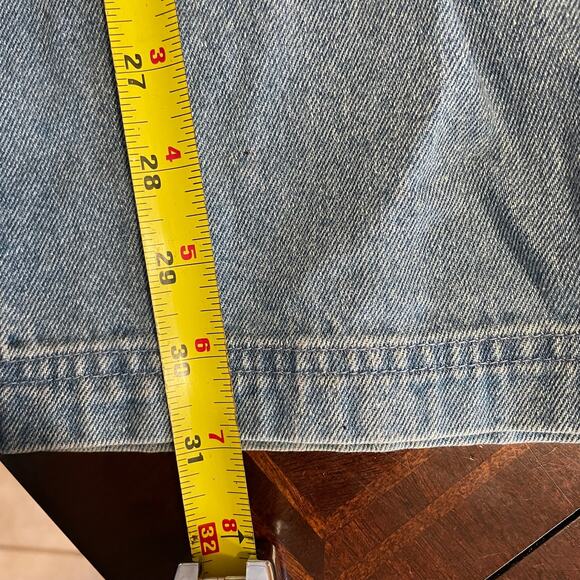 Vintage Christopher & Banks Denim Overalls Medium Embroidered Winter Holidays - Picture 10 of 10